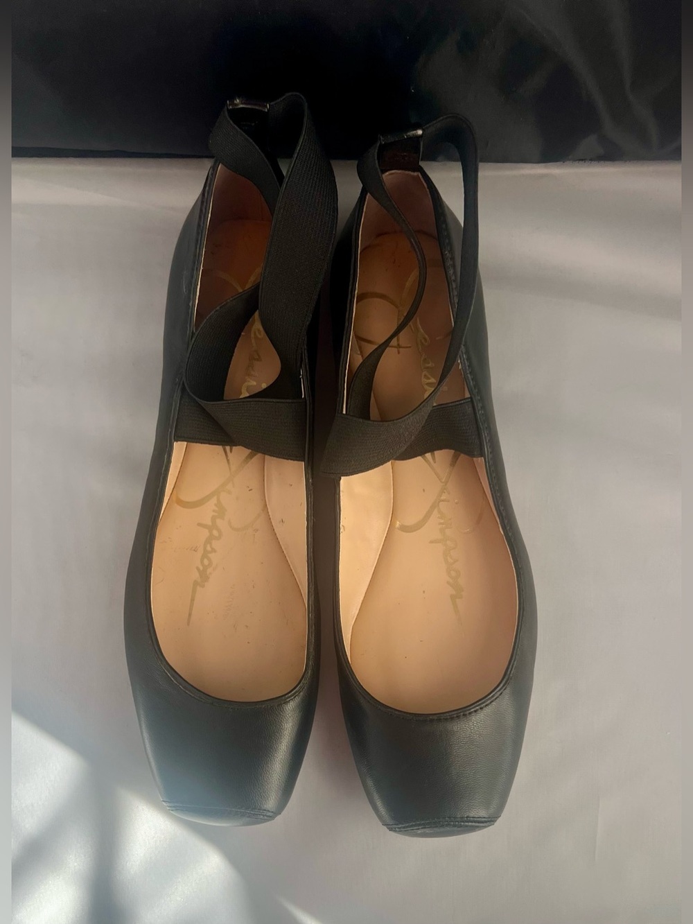 Jessica Simpson Mandalaye Elastic Criss-Cross Ankle Strap Ballet Flats 9.5M - Picture 5 of 7